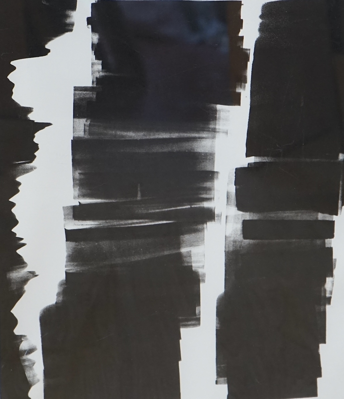 Hans Hartung (German/French, 1904-1989), monochrome lithograph, Abstract composition, ‘L-6’, signed and dated 1974 in pencil, blindstamped Erker Press, 65 x 49cm. Condition - good
